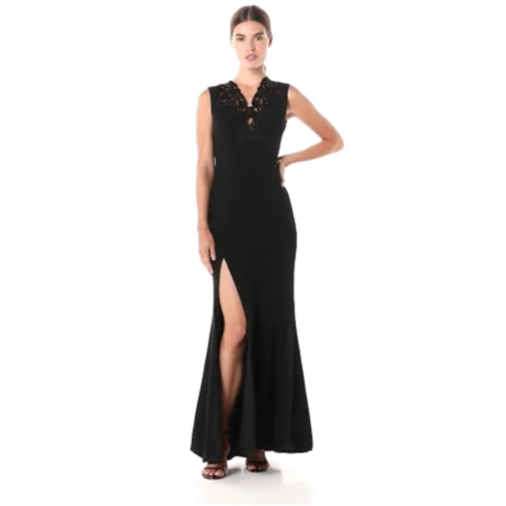 Dress the population maxi dress size M color black. Like new!